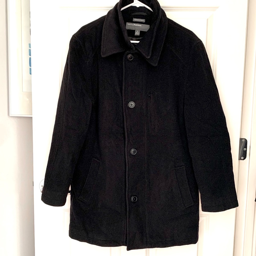 Perry Ellis Portfolio Coat Cashmere Wool Blend M